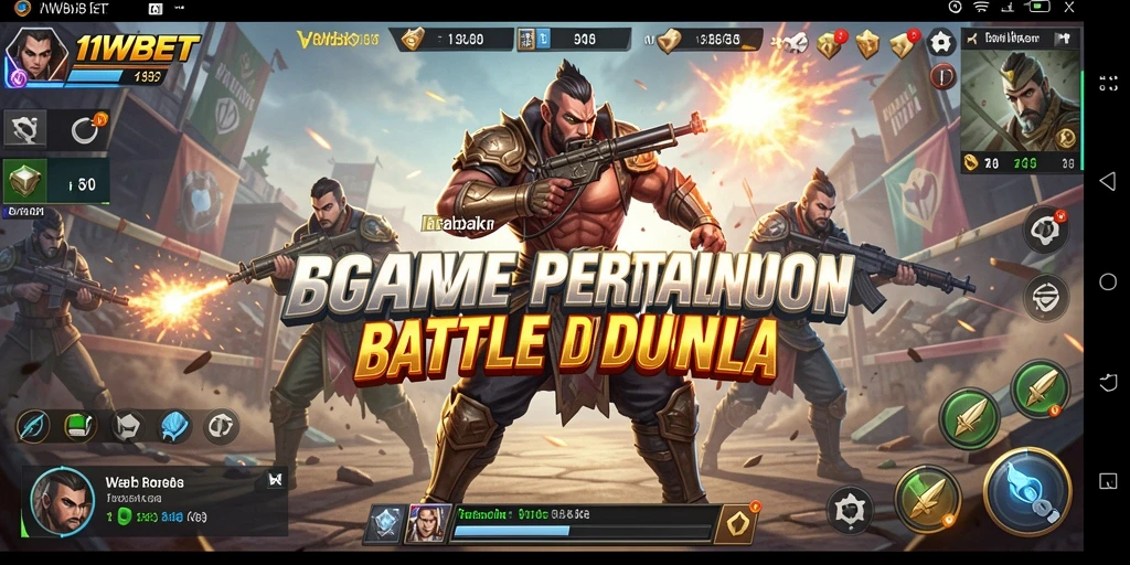 Gameplay seru dalam 11WBET saat bertarung di arena Battle Royale.