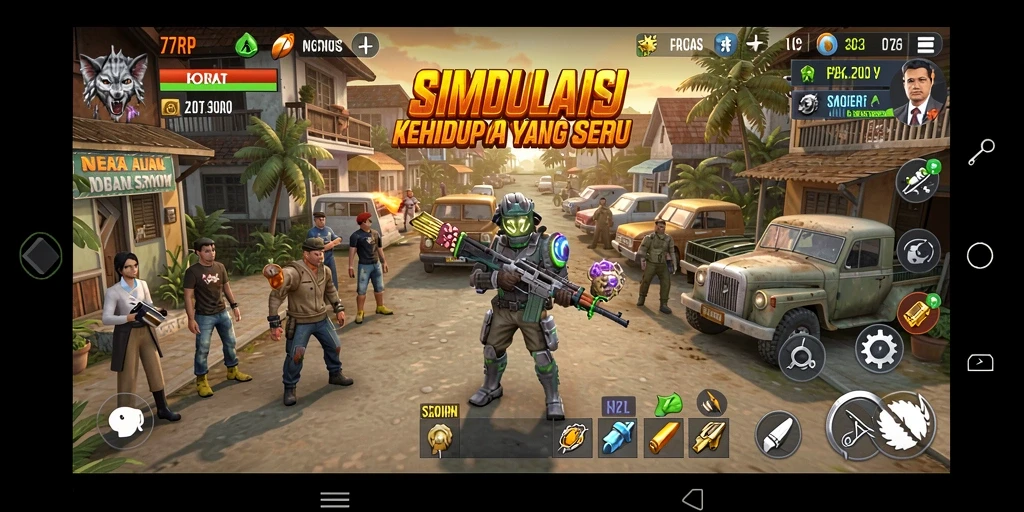 Tampilan gameplay 77RP yang menarik dan interaktif.