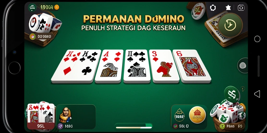 Tampilan gameplay Domino yang seru dan menarik di 9SL.