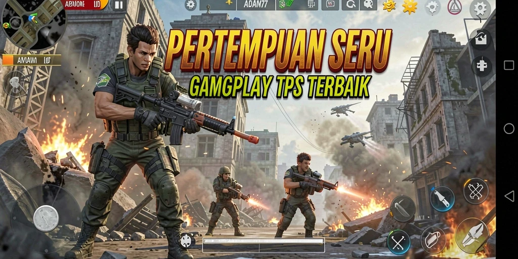 Gameplay seru di ADAM77 dengan berbagai senjata dan mode tempur.