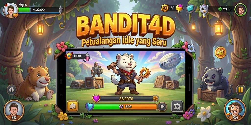 Tampilan gameplay <strong>BANDIT4D</strong> yang menarik dengan berbagai karakter dan misi.