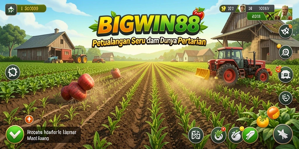 Tampilan menakjubkan dari gameplay pertanian di BIGWIN88.