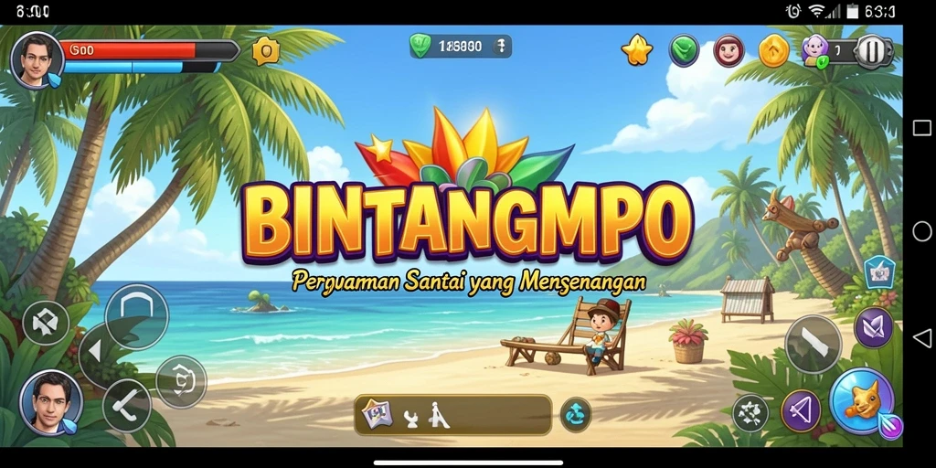 Tampilan gameplay BINTANGMPO yang cerah dan menarik.