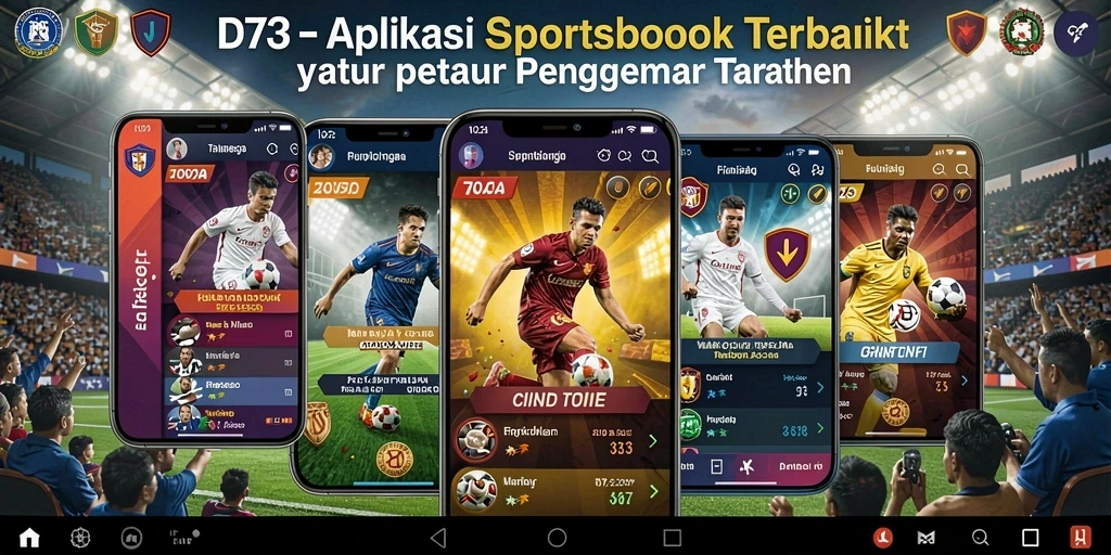 Tampilan antarmuka pengguna D73 yang menarik saat bermain Sportsbook.