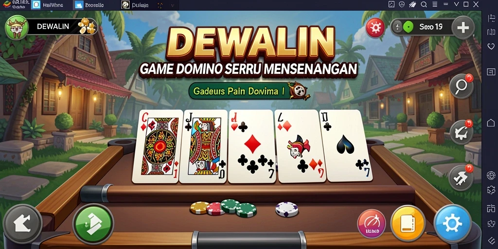 Tampilan gameplay seru dari DEWALIN dalam permainan Domino.