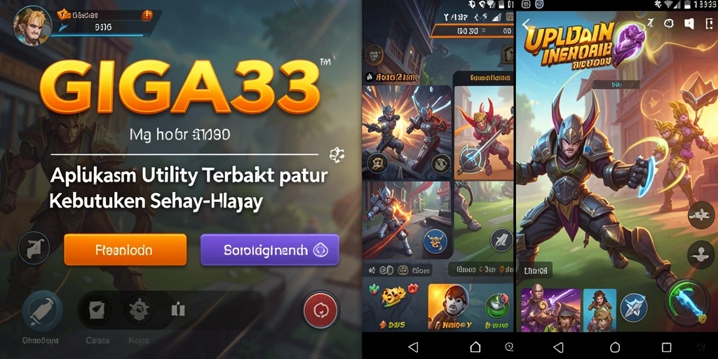 Tampilan antarmuka utama GIGA33 yang modern dan fungsional.