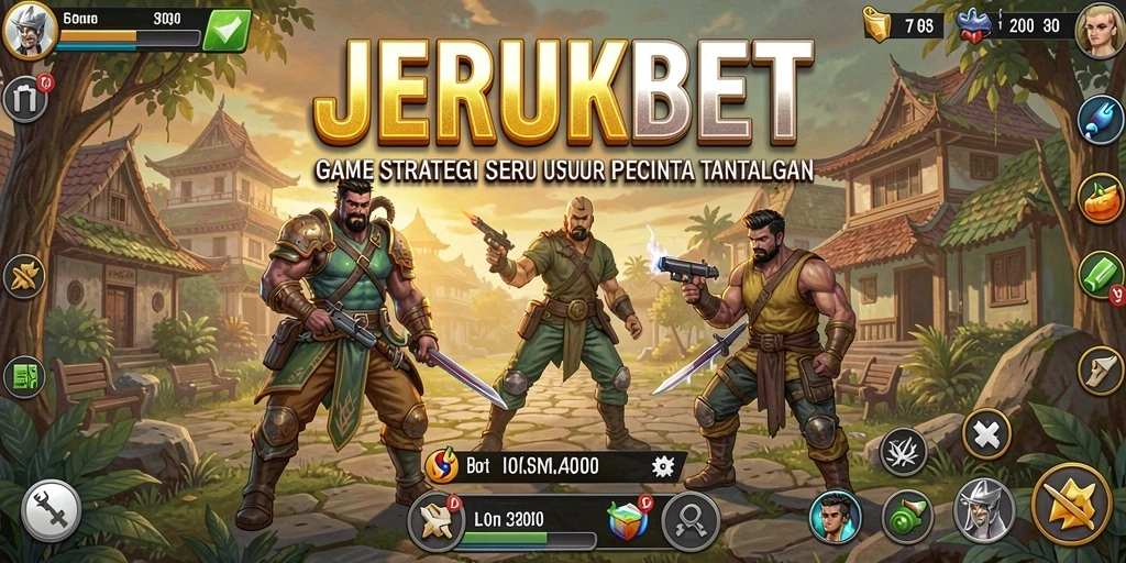 Tampilan tangkapan layar JERUKBET dengan aksi strategi yang mendebarkan.
