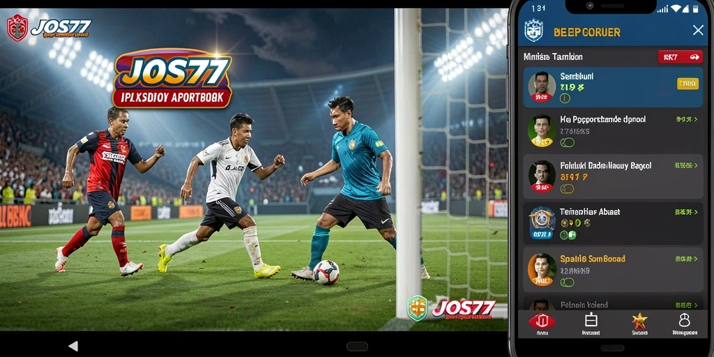 Tampilan screenshot utama JOS77 yang menampilkan taruhan olahraga.