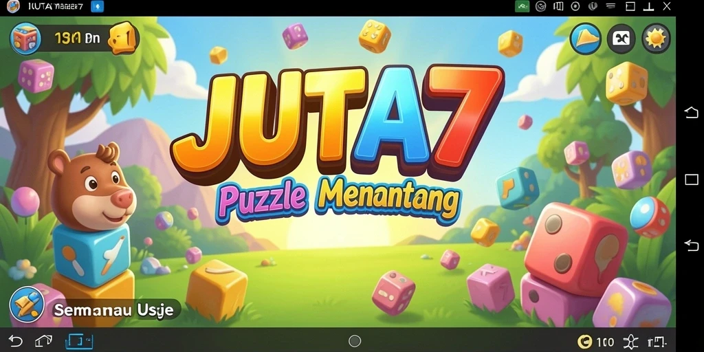 Tampilan gameplay Puzzle JUTA7 yang menarik dan menantang.