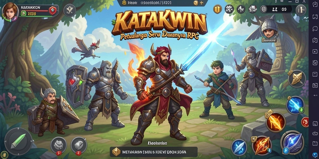 Tampilan gameplay menarik dari KATAKWIN dalam dunia RPG.