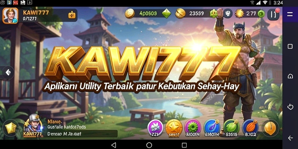 Tampilan antarmuka aplikasi KAWI777 yang memudahkan pengguna.