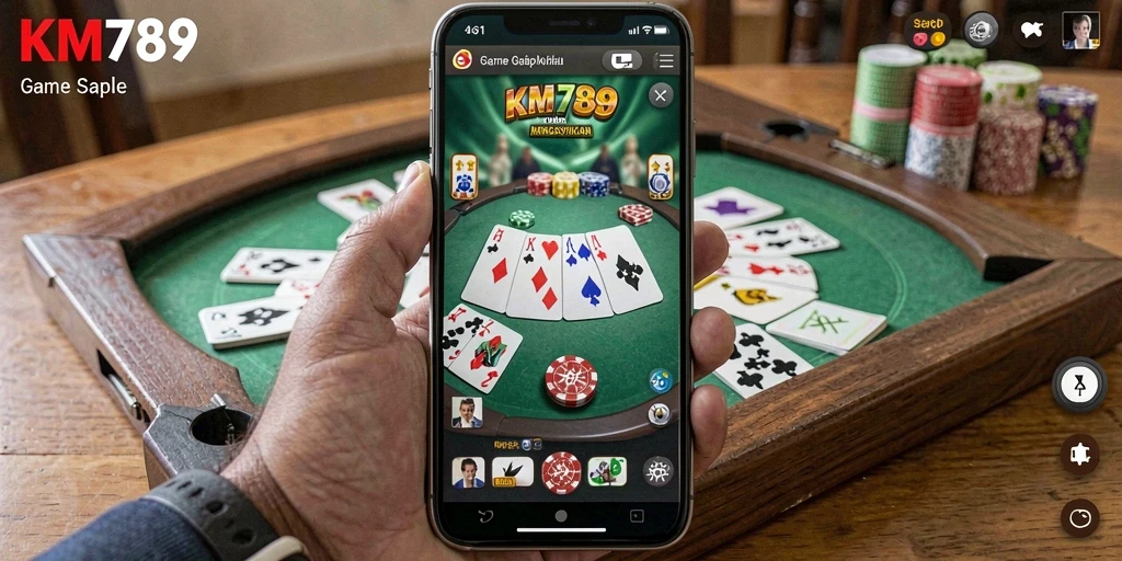 Tampilan gameplay Gaple yang seru dan menarik di KM789.