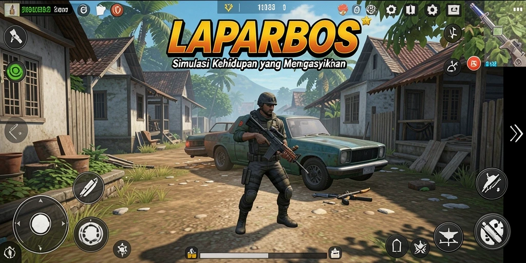 Tampilan gameplay LAPARBOS yang menarik dan imersif.
