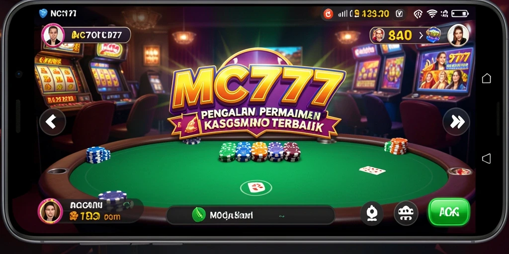 Tampilan gameplay seru di MC777 dengan berbagai permainan Kasino.