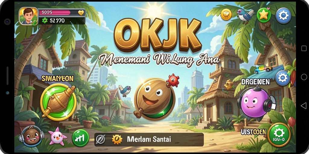 Tampilan gameplay OKJK yang menyenangkan dan menghibur.