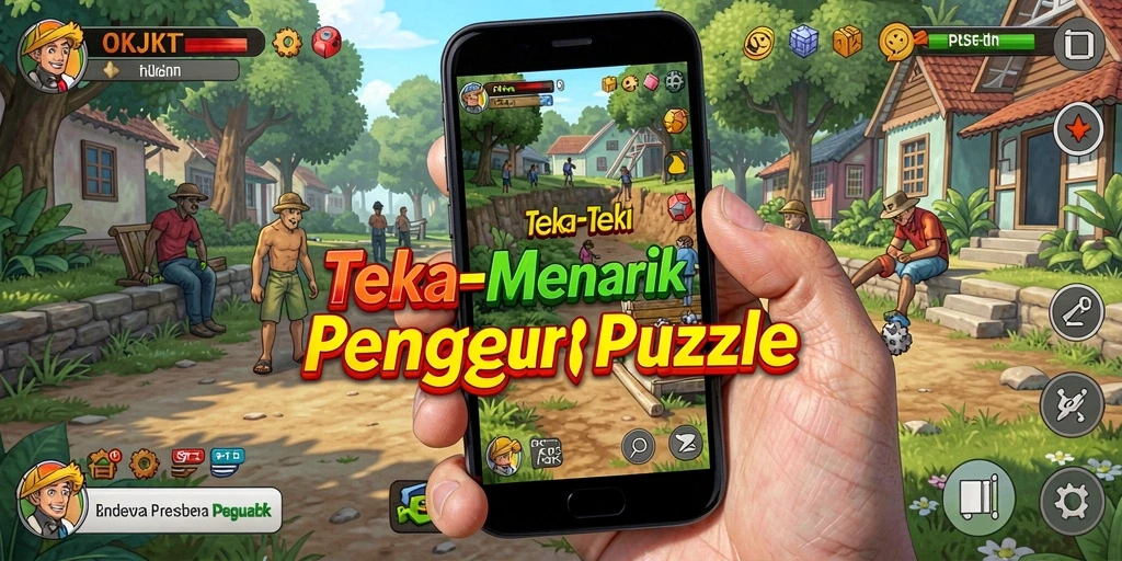 Screenshot gameplay OKJKT yang menampilkan tantangan teka-teki seru.