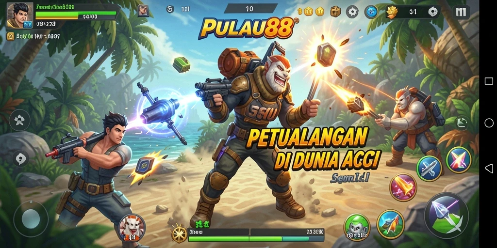 Screenshot utama PULAU88 menampilkan aksi seru dan intens.