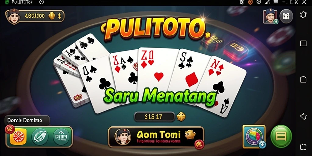 Screenshot gameplay PULITOTO yang menunjukkan keseruan bermain domino.