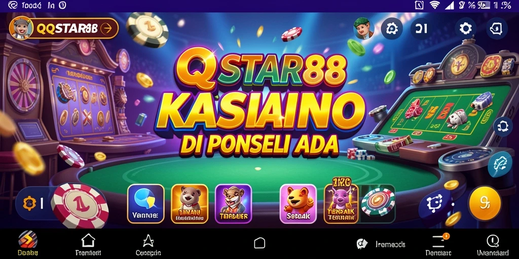 Screenshot gameplay QQSTAR88 menampilkan keseruan permainan Kasino.