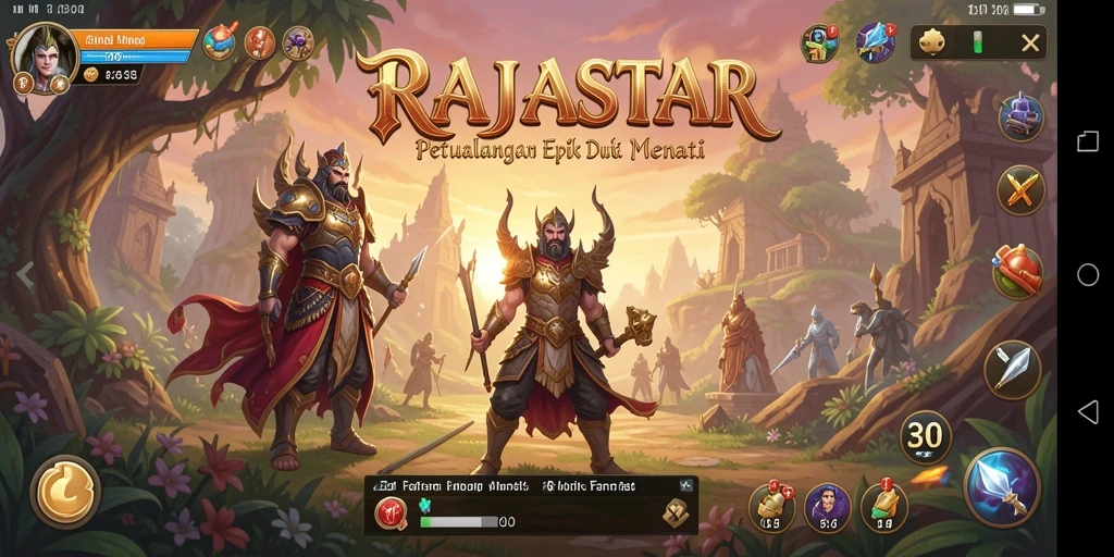 Gameplay petualangan seru dalam RAJASTAR yang memukau.