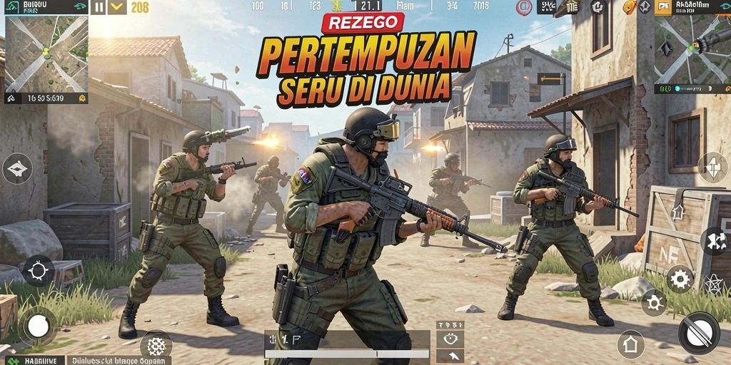 Gameplay intens REZEGO dalam pertempuran Battle Royale