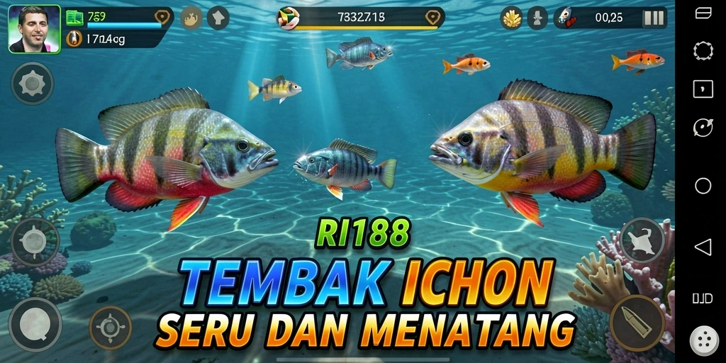 Tampilan permainan Tembak Ikan yang seru di RI188.
