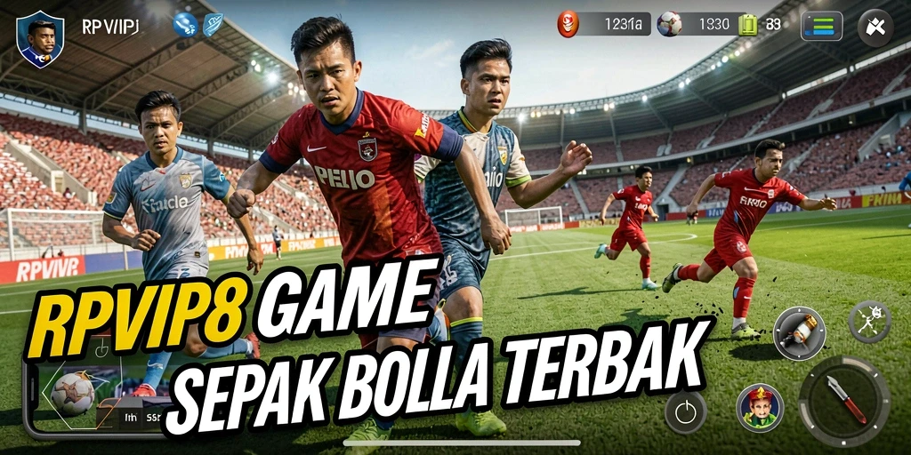 Tampilan menarik gameplay sepak bola di RPVIP8.