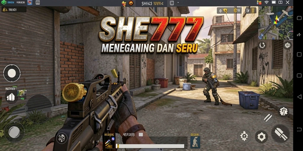 Tampilan gameplay intens dari <strong>SHE777</strong> yang menunjukkan pertempuran seru.