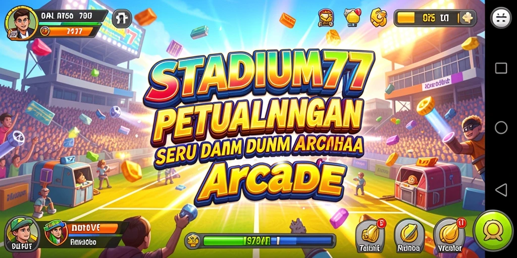 Tampilan seru gameplay STADIUM77 saat memecahkan rintangan.