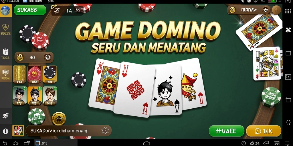 Tampilan menarik dari gameplay SUKA86 yang penuh aksi domino.