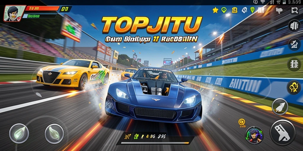 Gameplay seru dan mendebarkan dalam balapan cepat di TOPJITU.