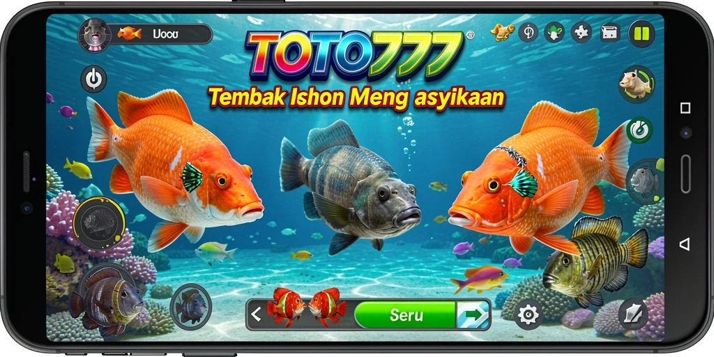 Screenshot gameplay Tembak Ikan TOTO777 yang seru dan kompetitif.