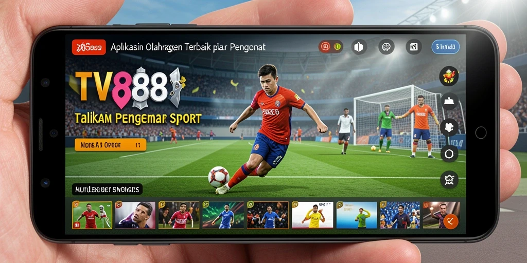 Tangkapan layar dari gameplay TV888 yang menampilkan berbagai informasi olahraga.