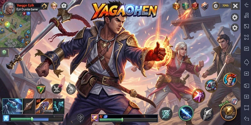 Tangkapan layar gameplay YAGAOHEN menampilkan aksi pertempuran yang mendebarkan.